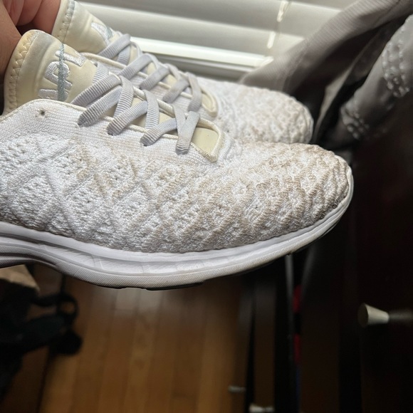 APL White Knit Techloom Phantom Lace Up Running Sneakers - Picture 15 of 16